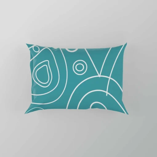 Circles Drops Geometric Shapes Pillow Case