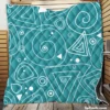 Circles Drops Geometric Shapes Quilt Blanket