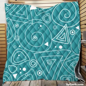 Circles Drops Geometric Shapes Quilt Blanket