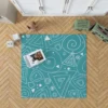 Circles Drops Geometric Shapes Rug