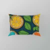 Citrus Fruit Blue Orange Yellow Pattern Pillow Case