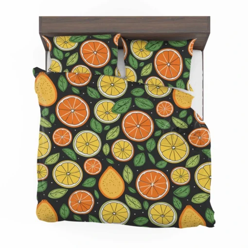 Citrus Fruits And Leaves Design Bedding Set 2