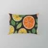 Citrus Fruits And Leaves Design Pillow Case