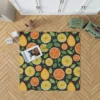 Citrus Fruits And Leaves Design Rug