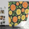 Citrus Fruits And Leaves Design Shower Curtain