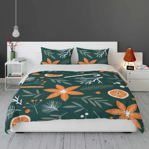 Citrus Fruits Candy Winter Pattern Bedding Set 1