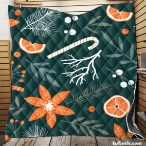 Citrus Fruits Candy Winter Pattern Quilt Blanket