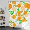 Citrus Fruits Hand Drawn Shower Curtain