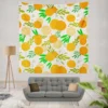 Citrus Fruits Hand Drawn Wall Tapestry