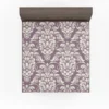 Classic Damask On French Lilac Wisteria Fitted Sheet