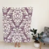 Classic Damask On French Lilac Wisteria Fleece Blanket