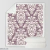 Classic Damask On French Lilac Wisteria Sherpa Fleece Blanket