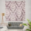 Classic Damask On French Lilac Wisteria Wall Tapestry