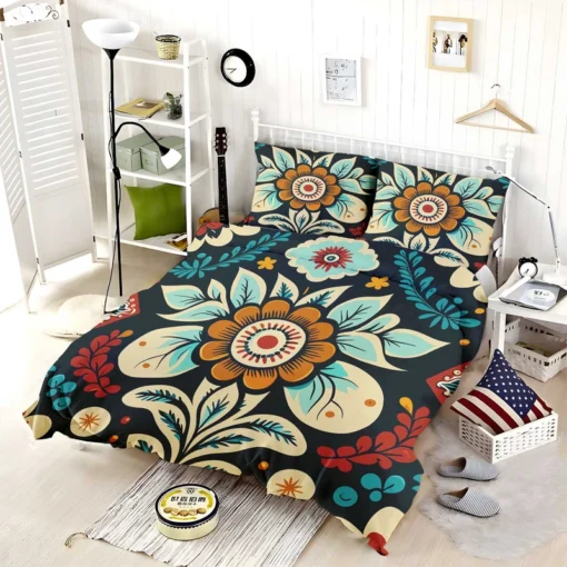 Classic Floral Damask Bedding Set