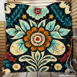 Classic Floral Damask Quilt Blanket