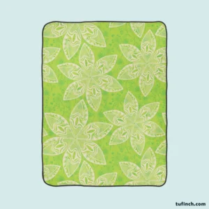 Classic Floral Pattern Design Fleece Blanket 1