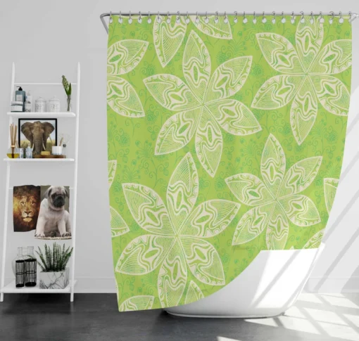 Classic Floral Pattern Design Shower Curtain