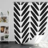 Classic Herringbone Black & White Shower Curtain