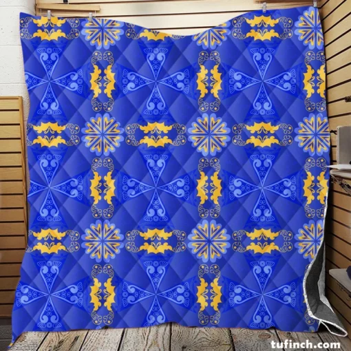 Classic Moon Star Design Quilt Blanket