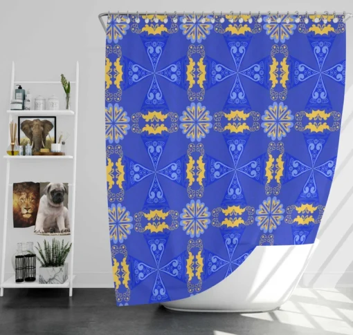 Classic Moon Star Design Shower Curtain