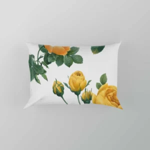 Classic Yellow Roses & Rose Buds Pillow Case