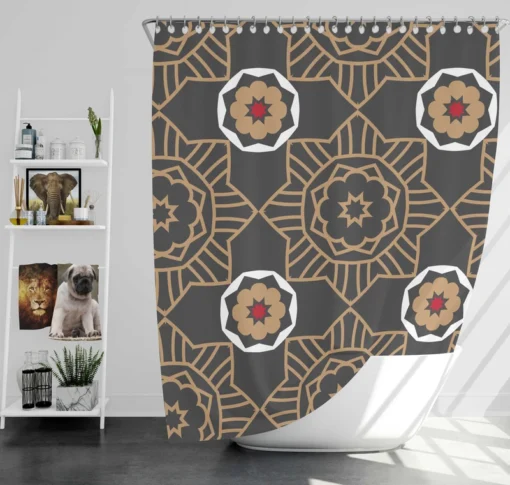 Classical Chinses Design Shower Curtain