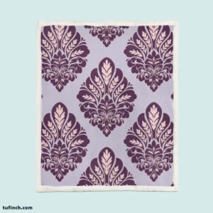 Classical Damask Seamless Pattern Element Sherpa Fleece Blanket 1