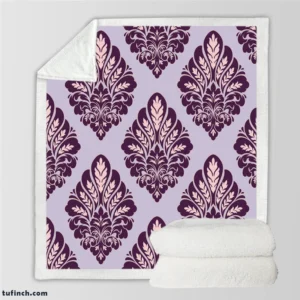 Classical Damask Seamless Pattern Element Sherpa Fleece Blanket