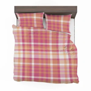 Classical Pink Tartan Scottish Style Bedding Set 2