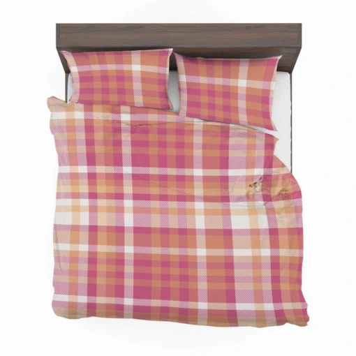 Classical Pink Tartan Scottish Style Bedding Set 2