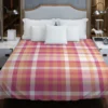 Classical Pink Tartan Scottish Style Duvet Cover