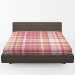 Classical Pink Tartan Scottish Style Fitted Sheet 1