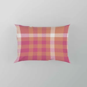 Classical Pink Tartan Scottish Style Pillow Case