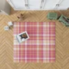 Classical Pink Tartan Scottish Style Rug