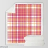 Classical Pink Tartan Scottish Style Sherpa Fleece Blanket