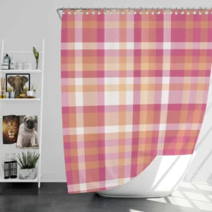 Classical Pink Tartan Scottish Style Shower Curtain