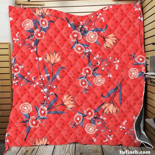 Clove Flower Pattern Quilt Blanket