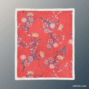 Clove Flower Pattern Sherpa Fleece Blanket 1