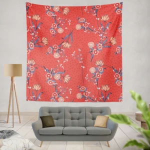 Clove Flower Pattern Wall Tapestry