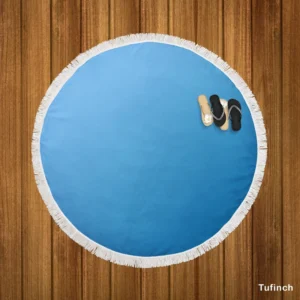 Cold Blue Gradient Round Beach Towel