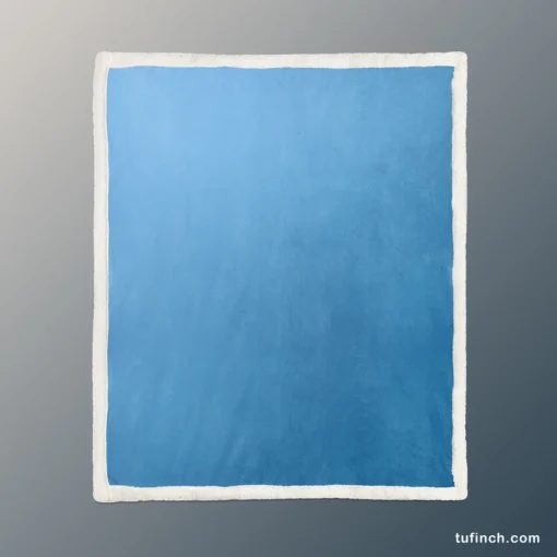 Cold Blue Gradient Sherpa Fleece Blanket 1