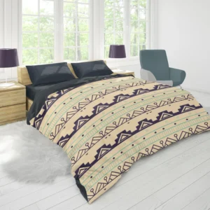 Colored Decorative Ornaments Collection Duvet Cover 1