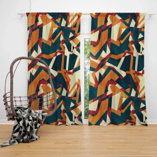 Colored Mosaic Seamless Pattern Curtain