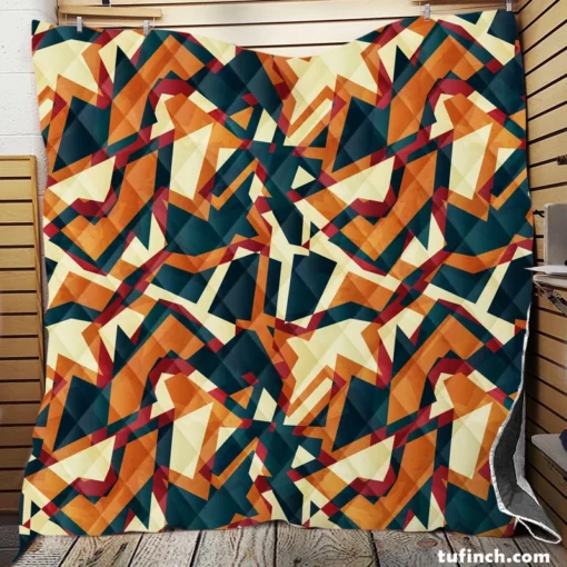 Colored Mosaic Seamless Pattern Quilt Blanket