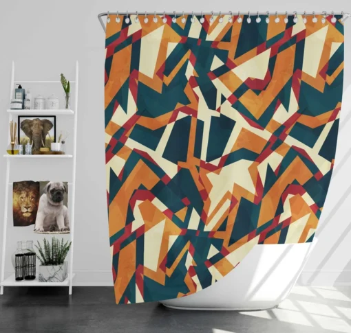 Colored Mosaic Seamless Pattern Shower Curtain