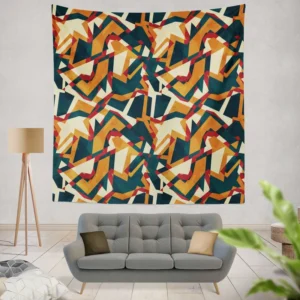 Colored Mosaic Seamless Pattern Wall Tapestry