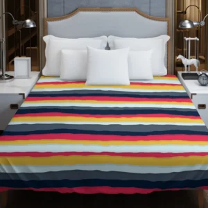 Colored Stripes Pattern Design Duvet Cover