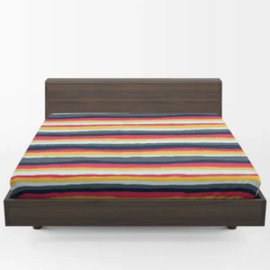 Colored Stripes Pattern Design Fitted Sheet 1