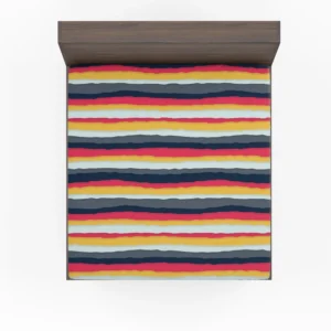 Colored Stripes Pattern Design Fitted Sheet