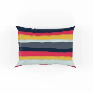 Colored Stripes Pattern Design Pillow Case